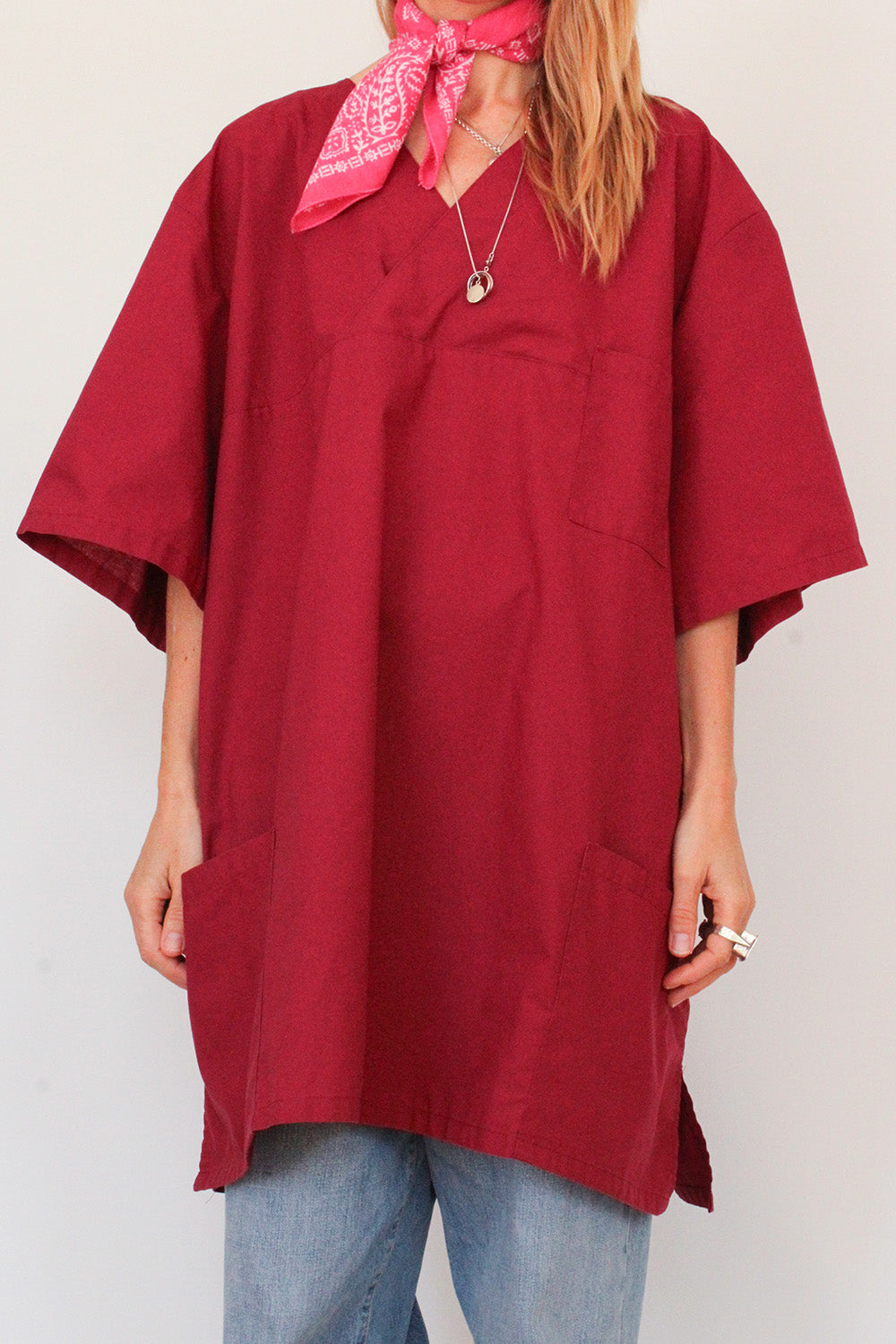 Bordeauxrode oversized work top