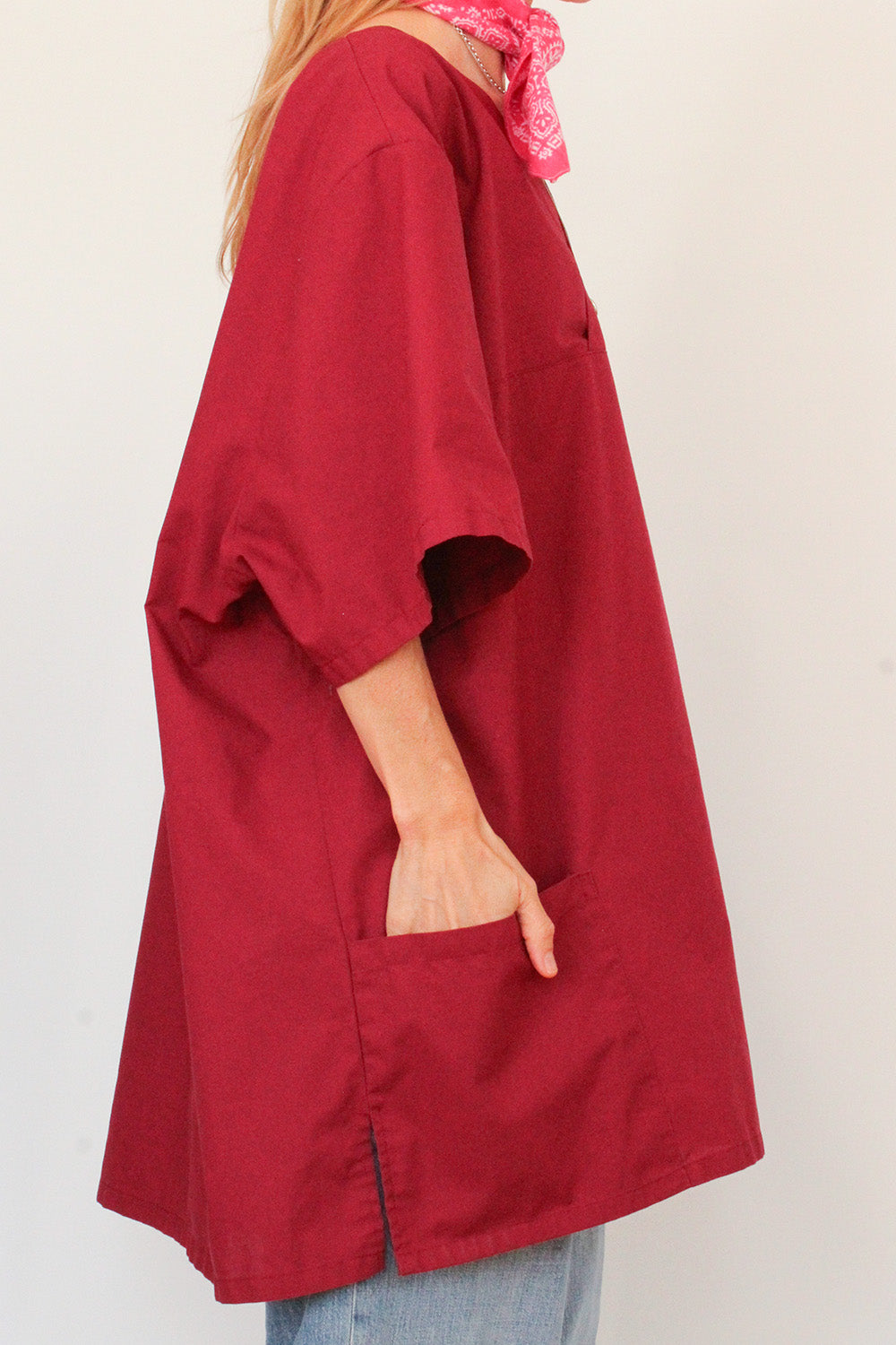 Bordeauxrode oversized work top