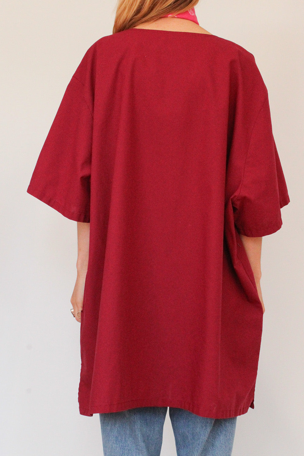 Bordeauxrode oversized work top