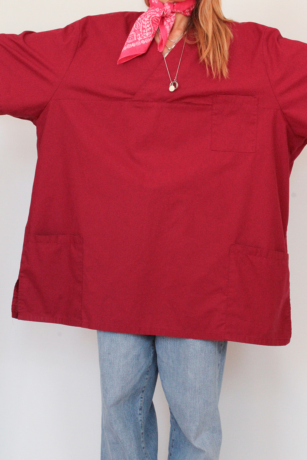 Bordeauxrode oversized work top
