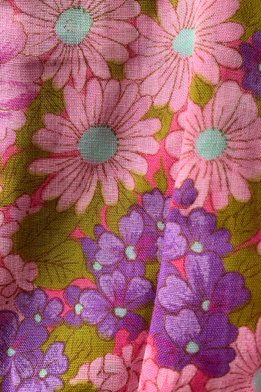 Vintage 70s gebloemde jurk