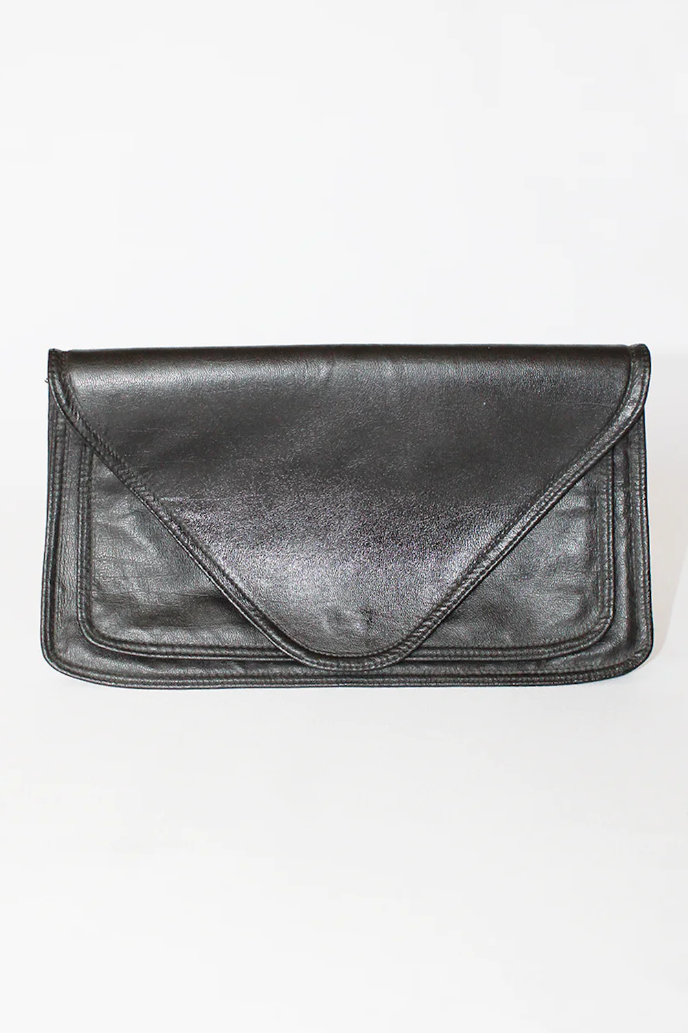 Vintage jaren 70 clutch van leer