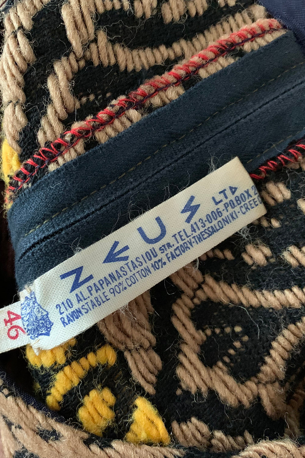Vintage 1960s gebreide maxi jurk