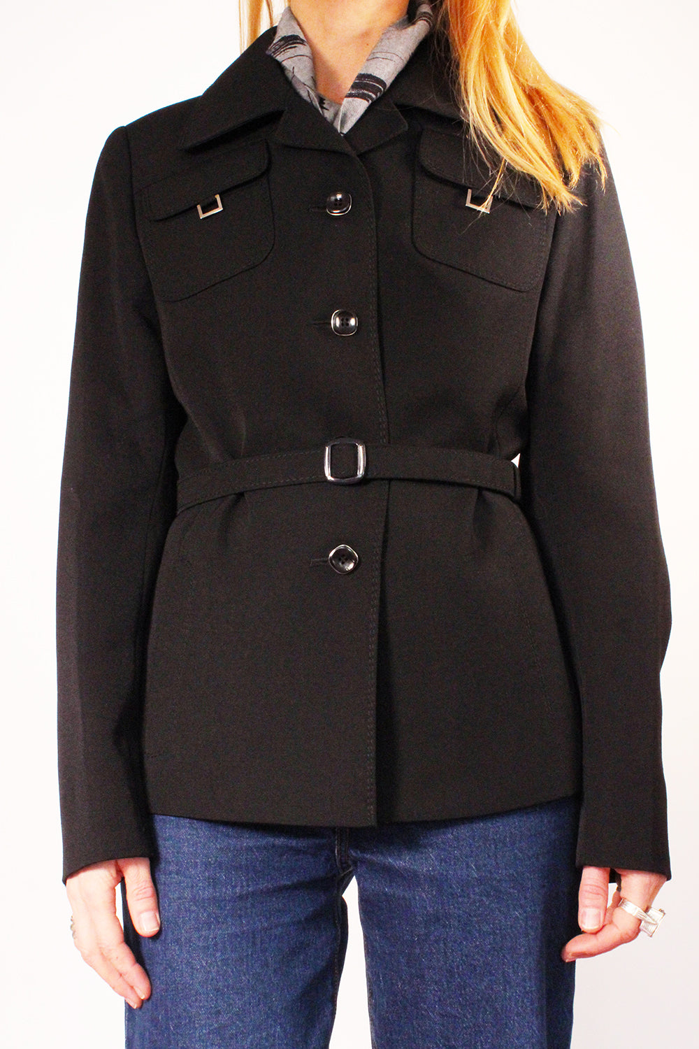 Vintage 60s blazer met ceintuur