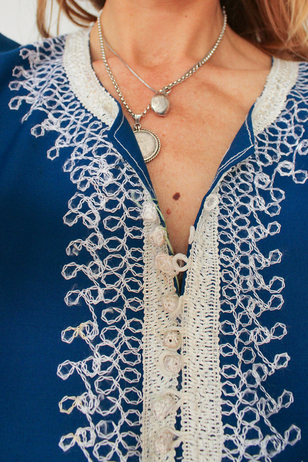 Vintage 70s Bohemian kaftan jurk