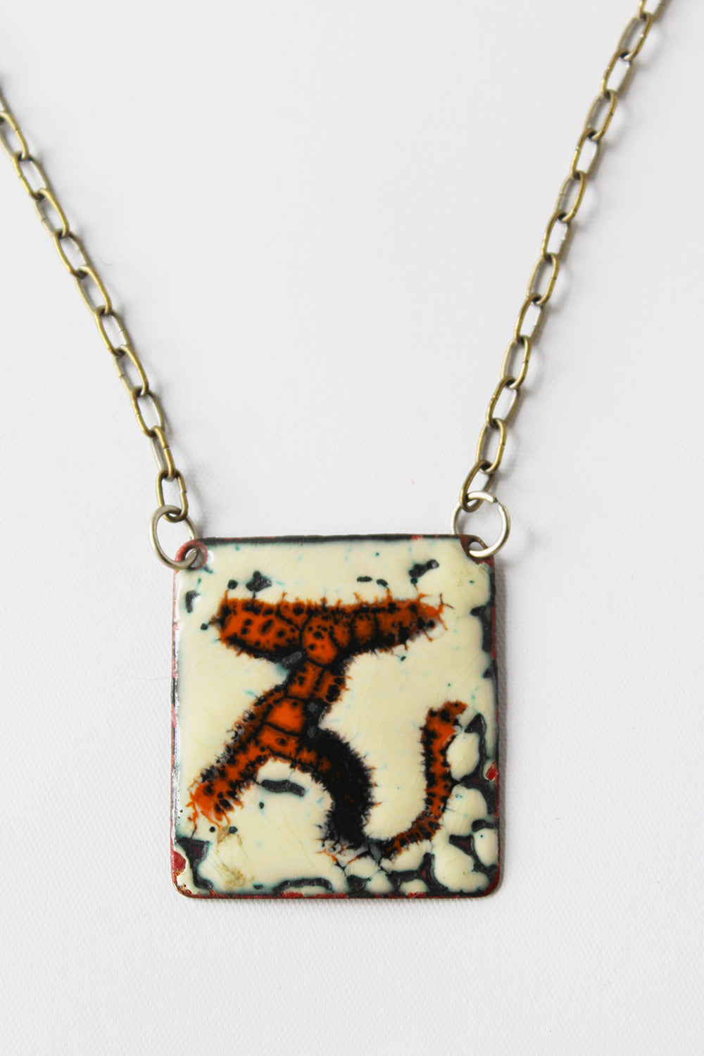 Vintage 70s emaille ketting