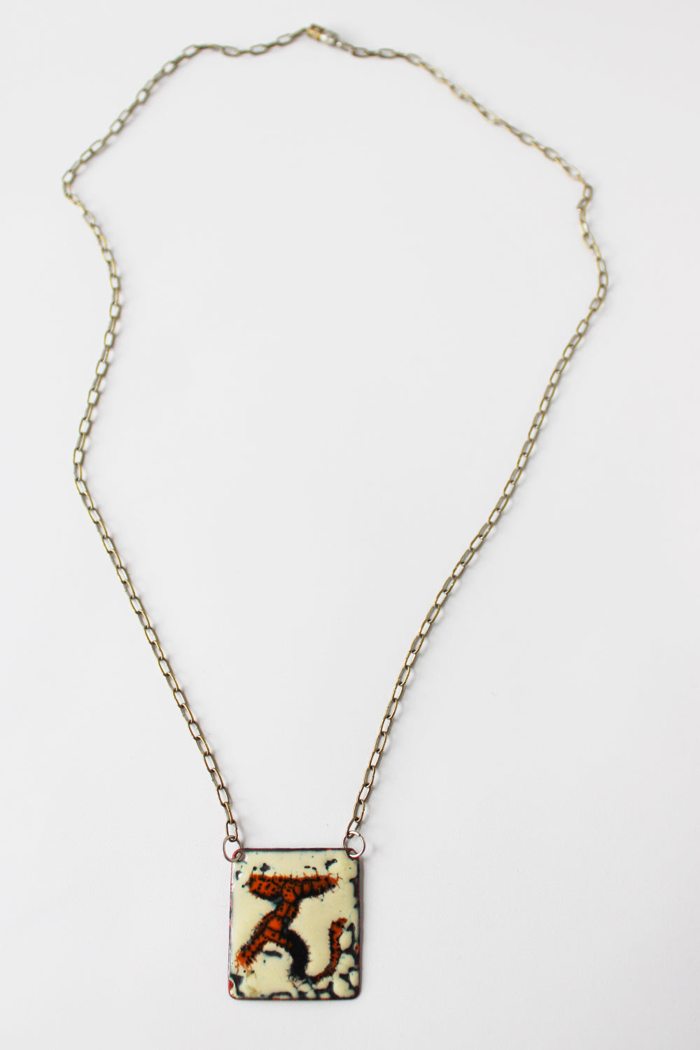 Vintage 70s emaille ketting