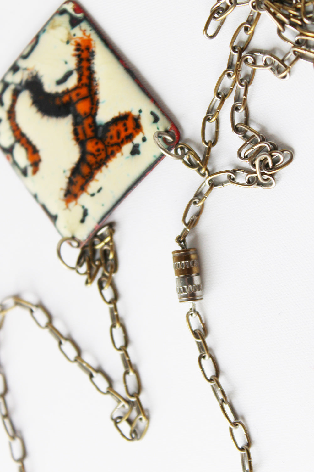 Vintage 70s emaille ketting