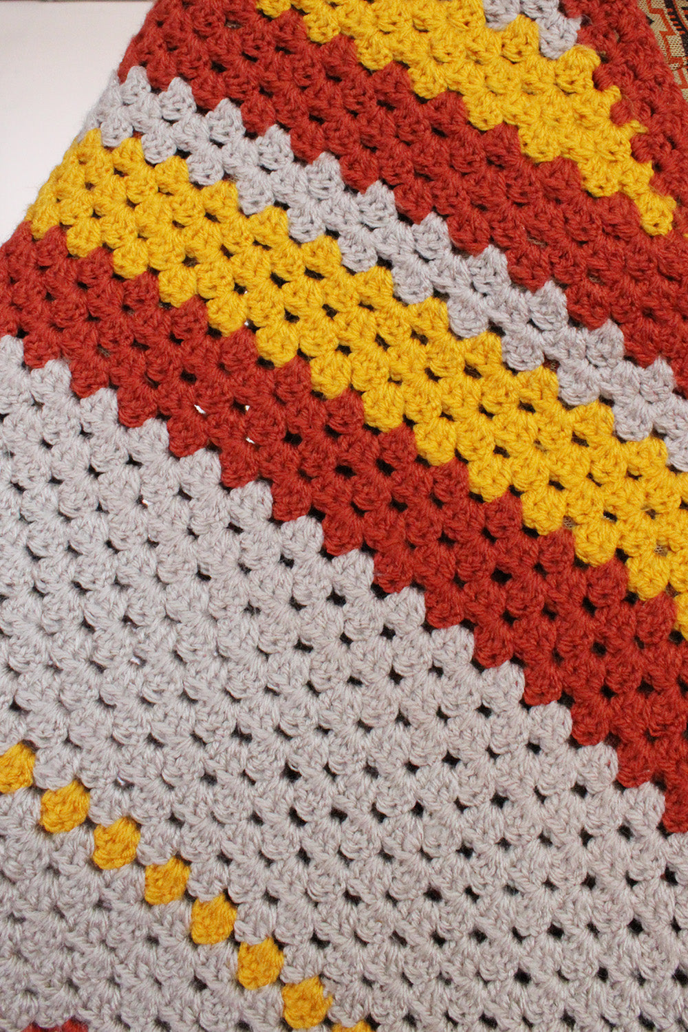 Vintage 70s gehaakte poncho