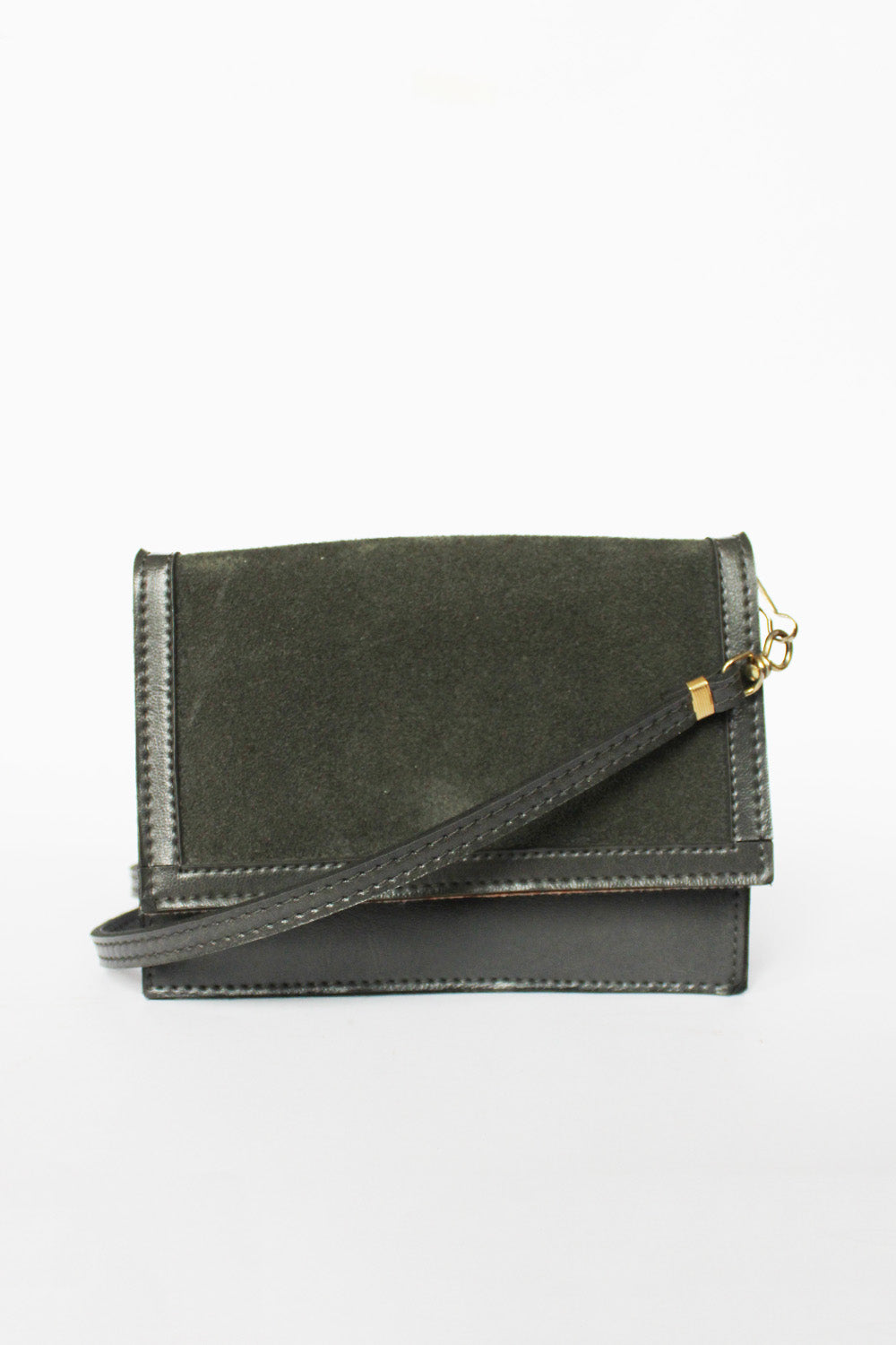 Vintage 70s imitatie suede tas