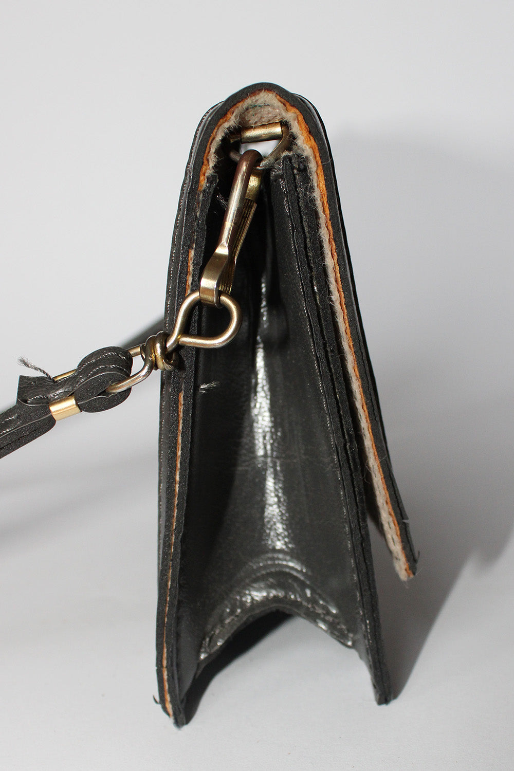 Vintage 70s imitatie suede tas
