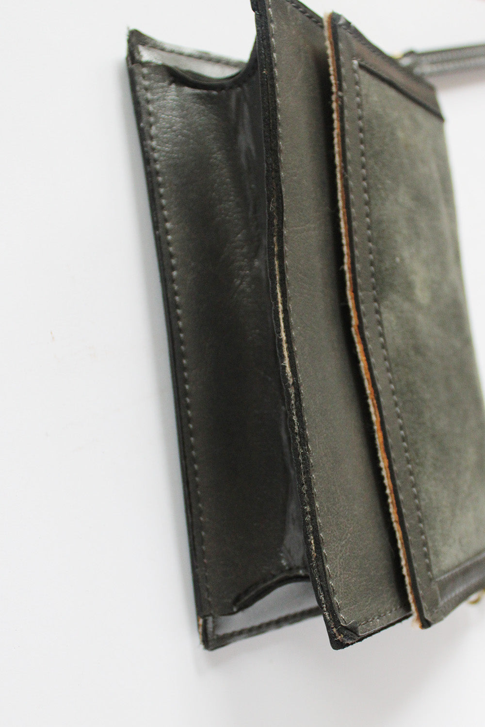 Vintage 70s imitatie suede tas