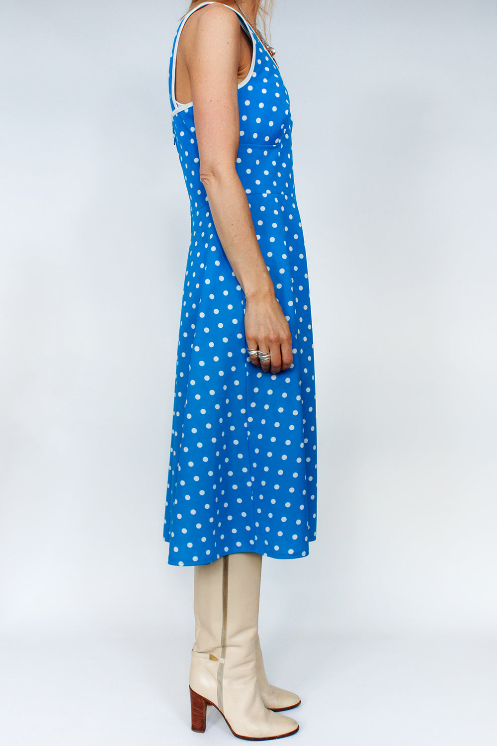 Vintage 70s polka dot jurk