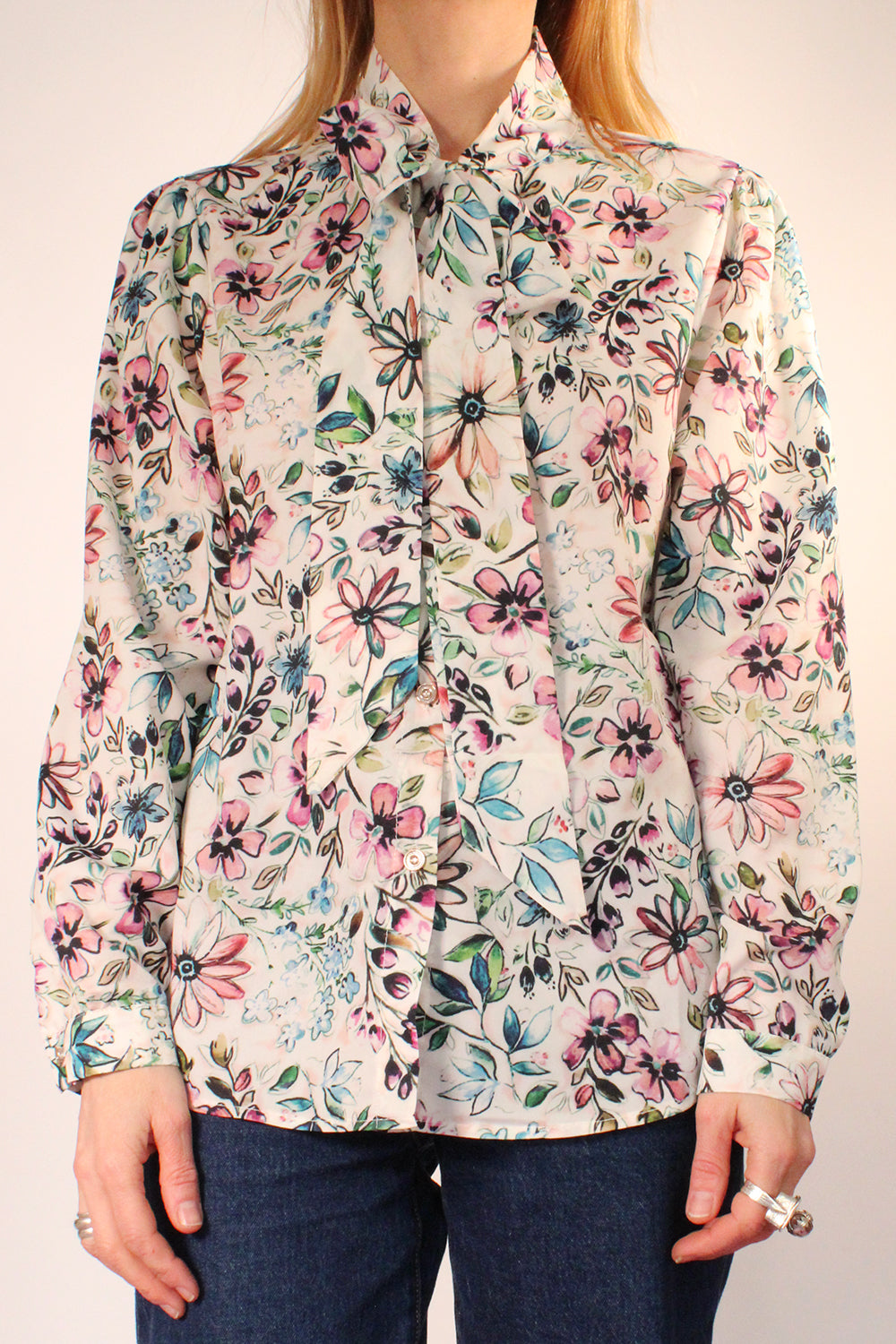 Vintage 70s secretary blouse