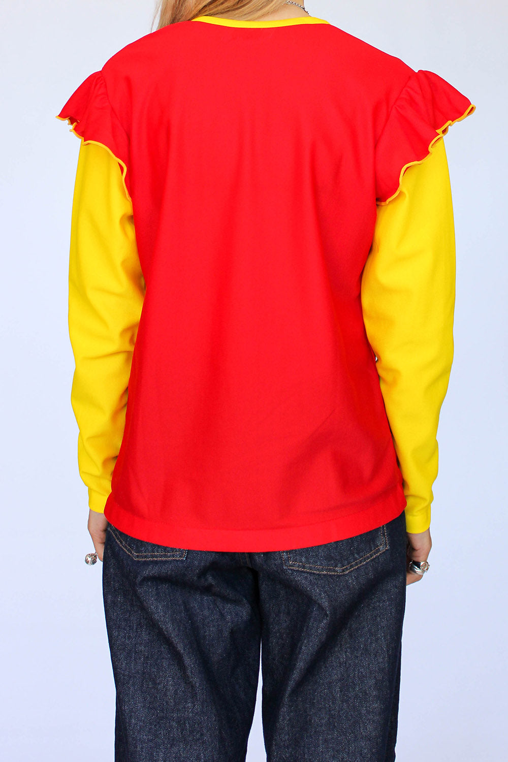 Vintage 70s top met volant