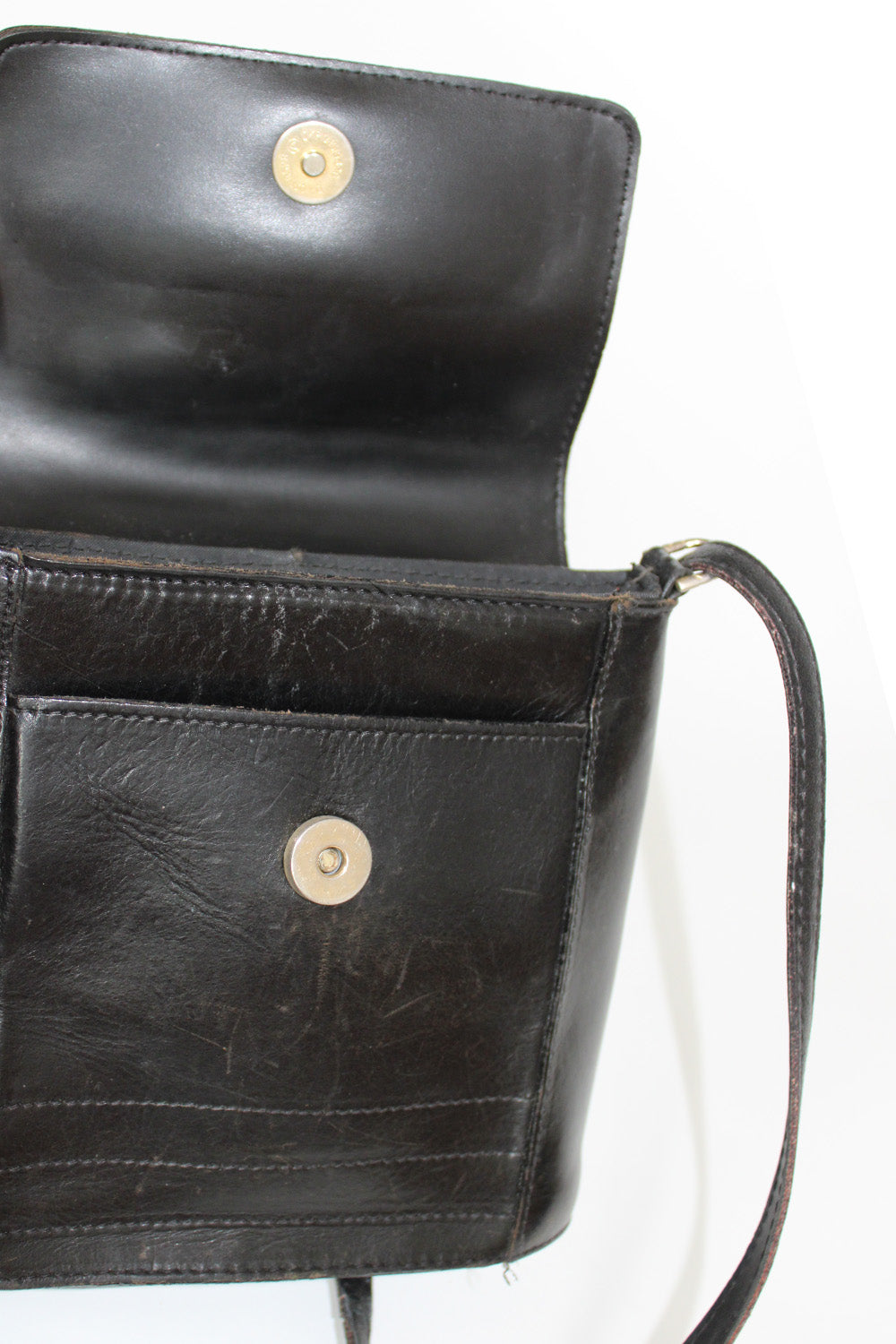 Vintage 70 tuigleer schoudertas