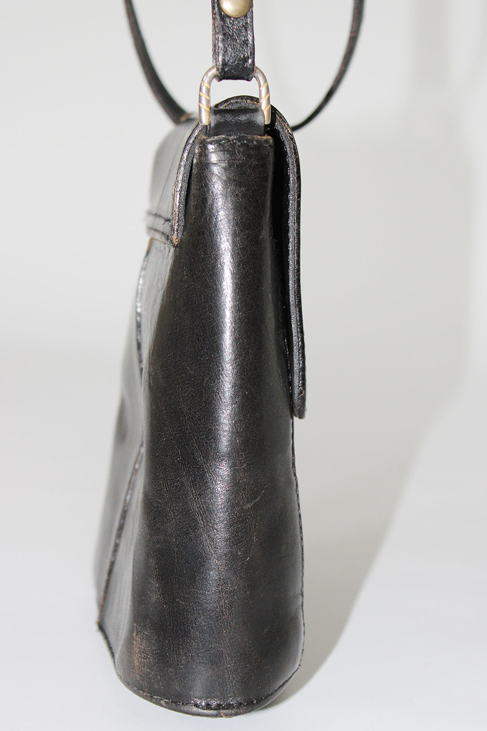 Vintage 70 tuigleer schoudertas