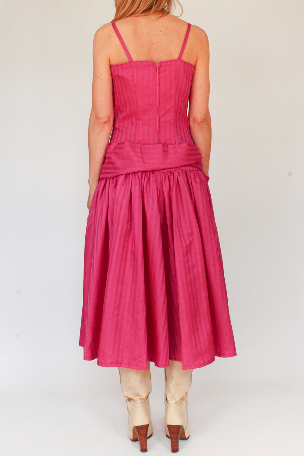 Vintage 80s jurk met grote strik