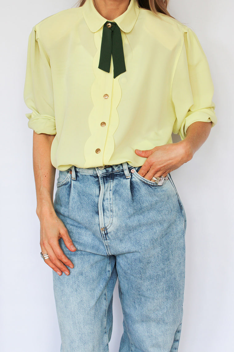 Vintage 80s secretary blouse