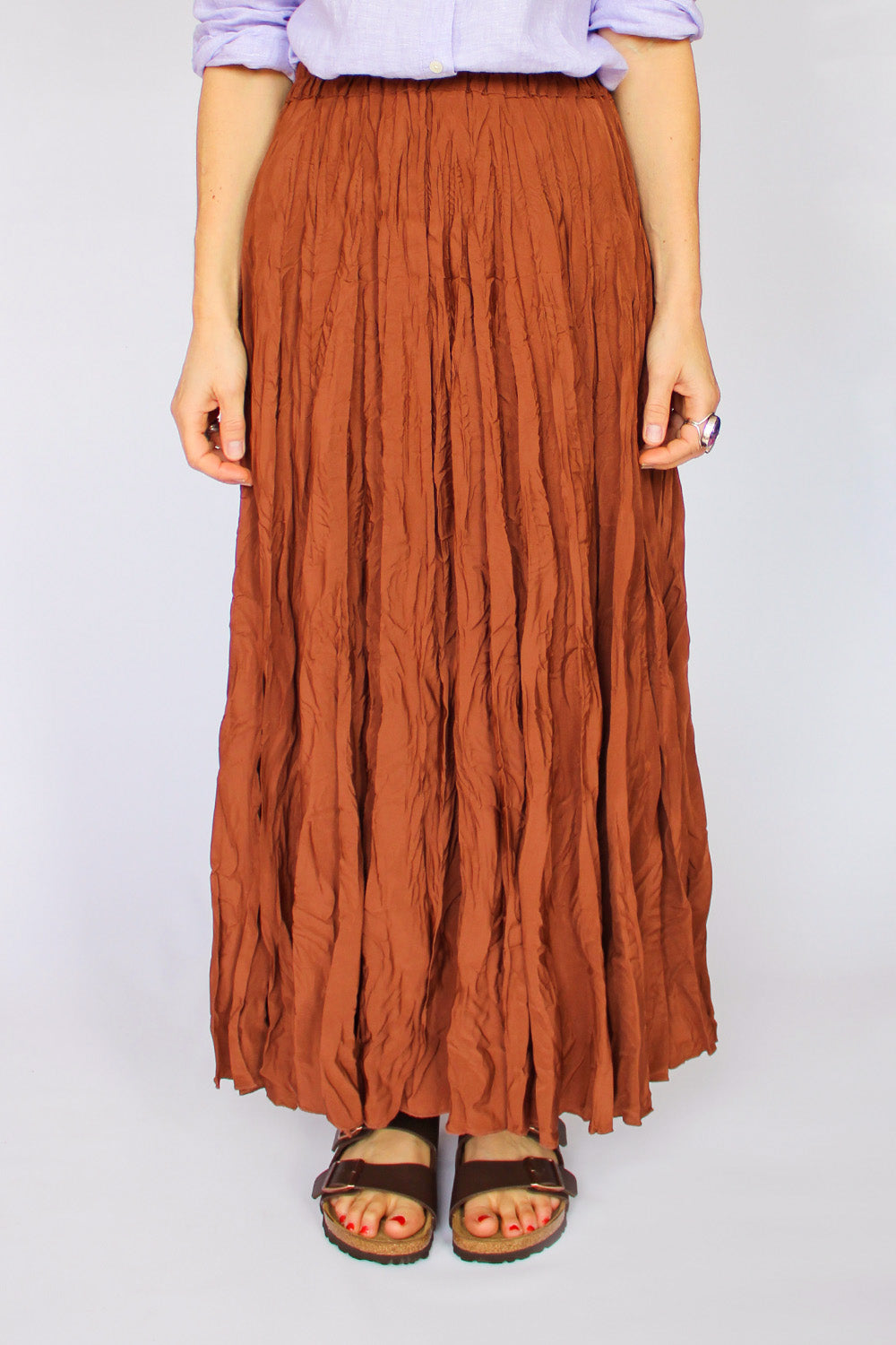 Vintage 90s rok met kreukeffect_1