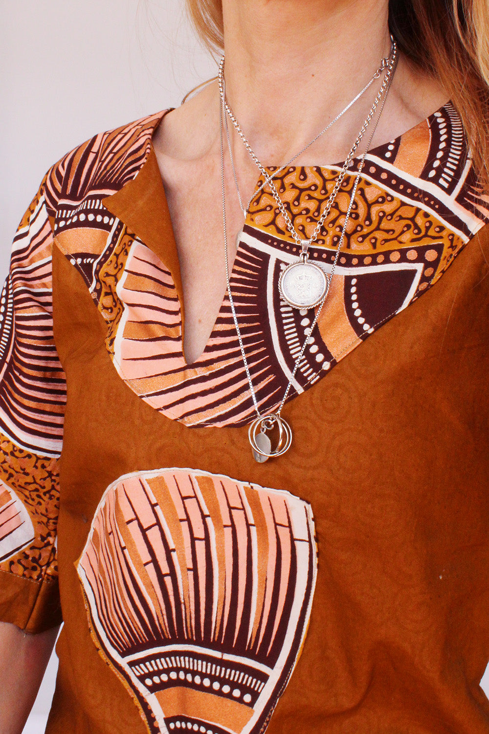 Vintage Afrikaanse Batik tuniek