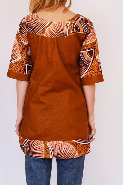 Vintage Afrikaanse Batik tuniek