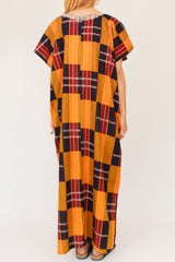 Vintage Afrikaanse maxi jurk