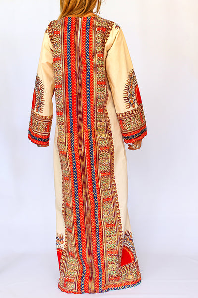 Vintage Dashiki kaftan jurk_3