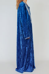 Vintage Velvet geborduurde kaftan jurk
