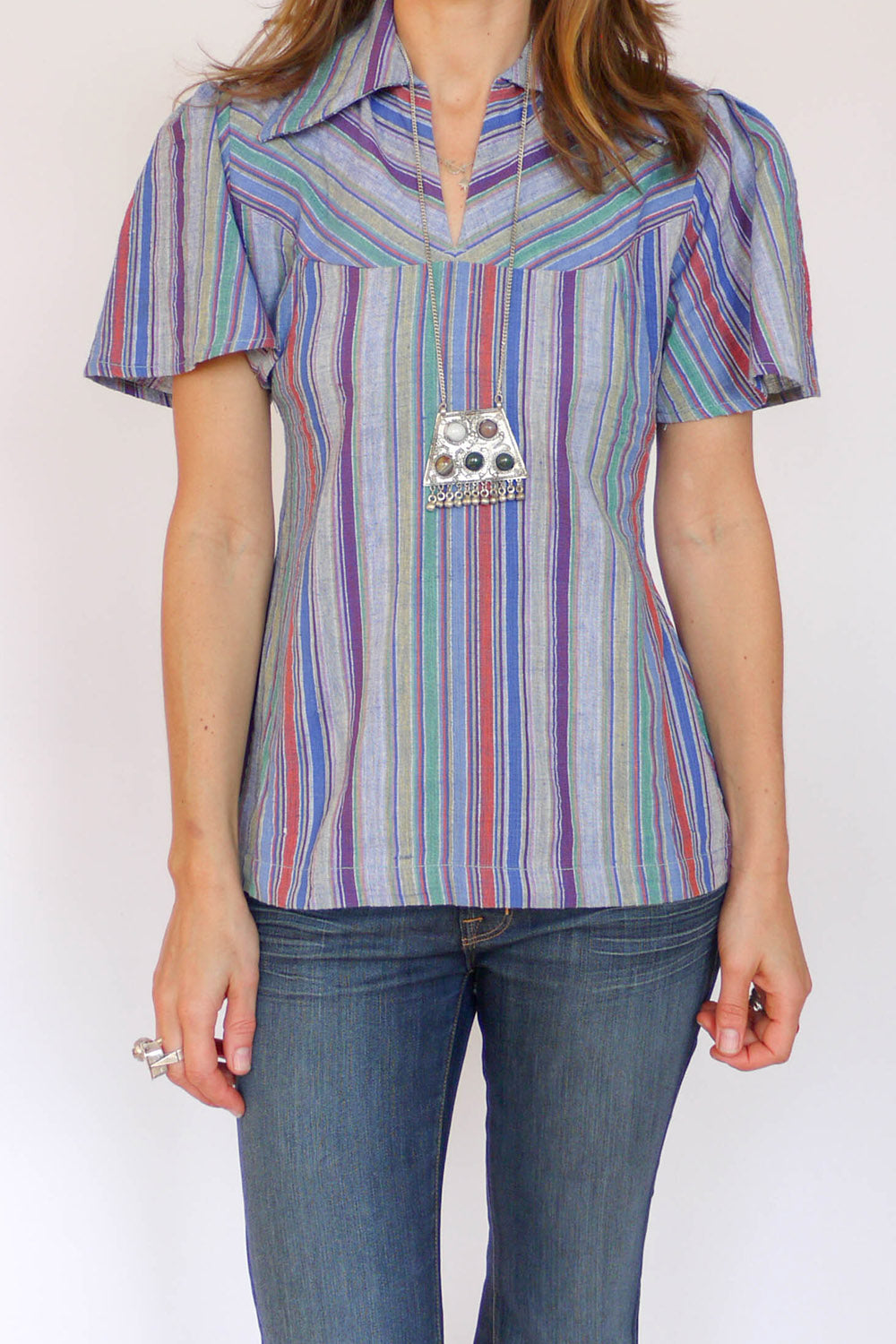 Vintage 70s India katoenen tuniek