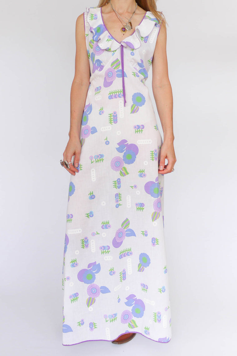 Vintage 70s floral nightgown maxi jurk