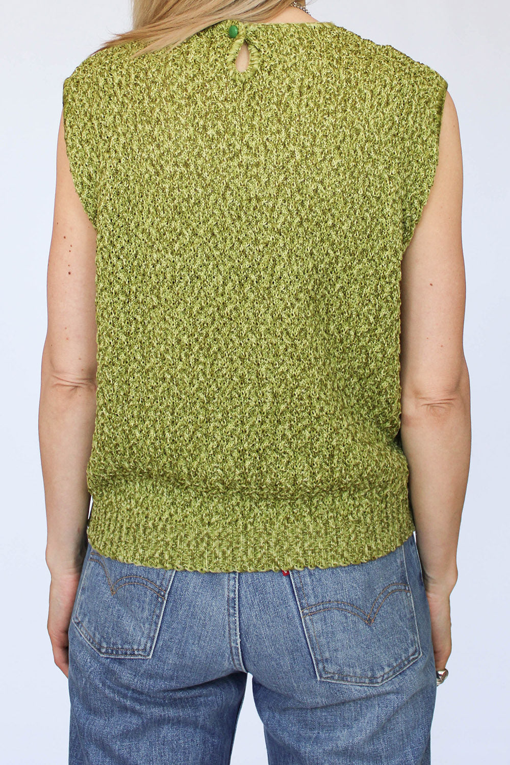 Vintage 70s gebreide mouwloze top_3