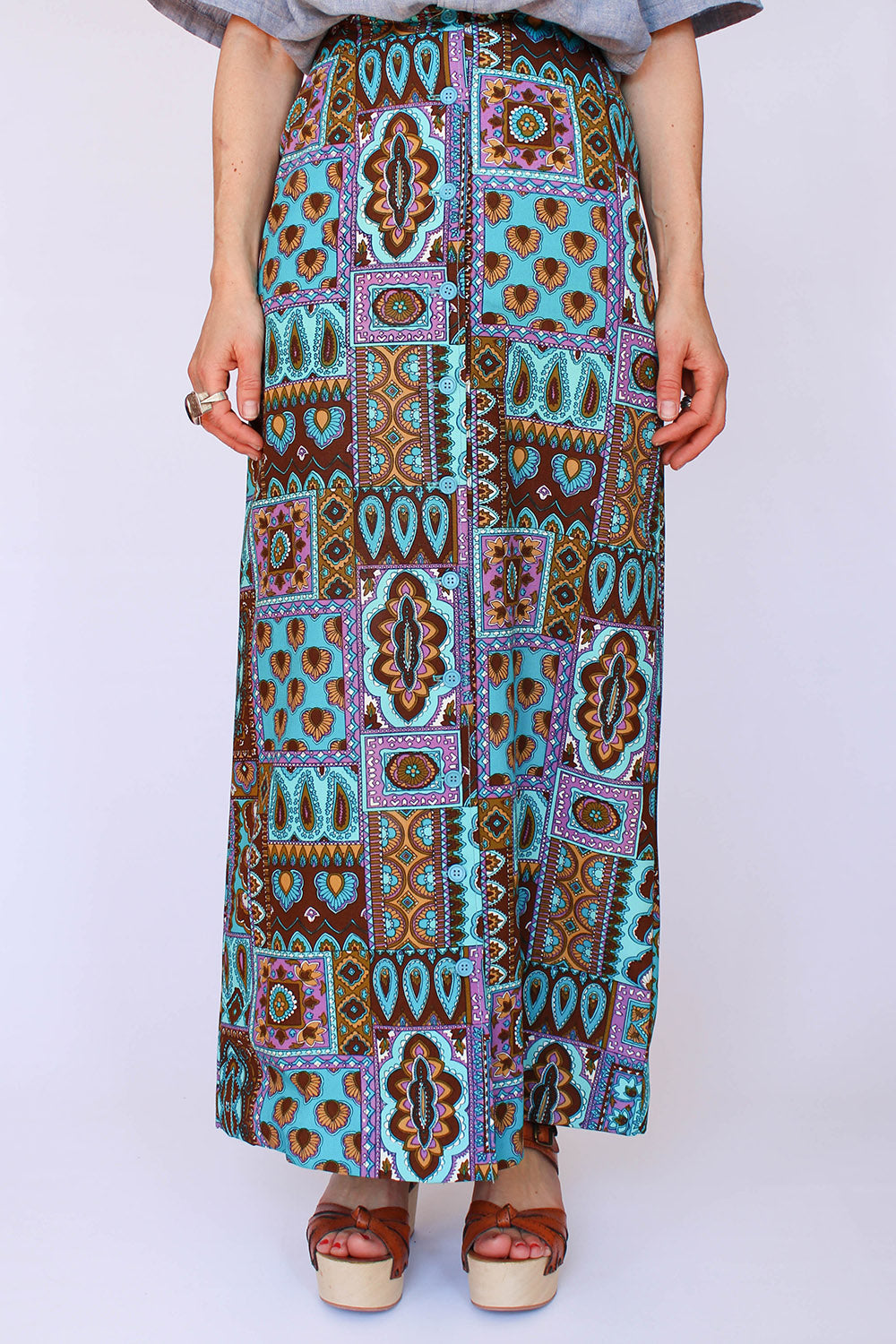 Vintage 60s maxi rok_1