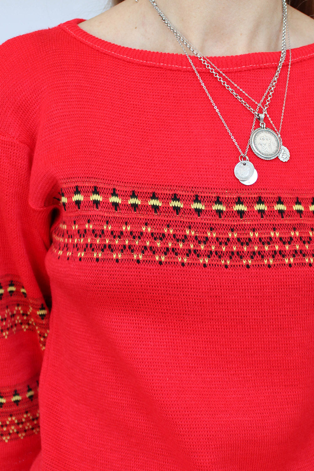 Vintage 70s trui met wijde mouw_4