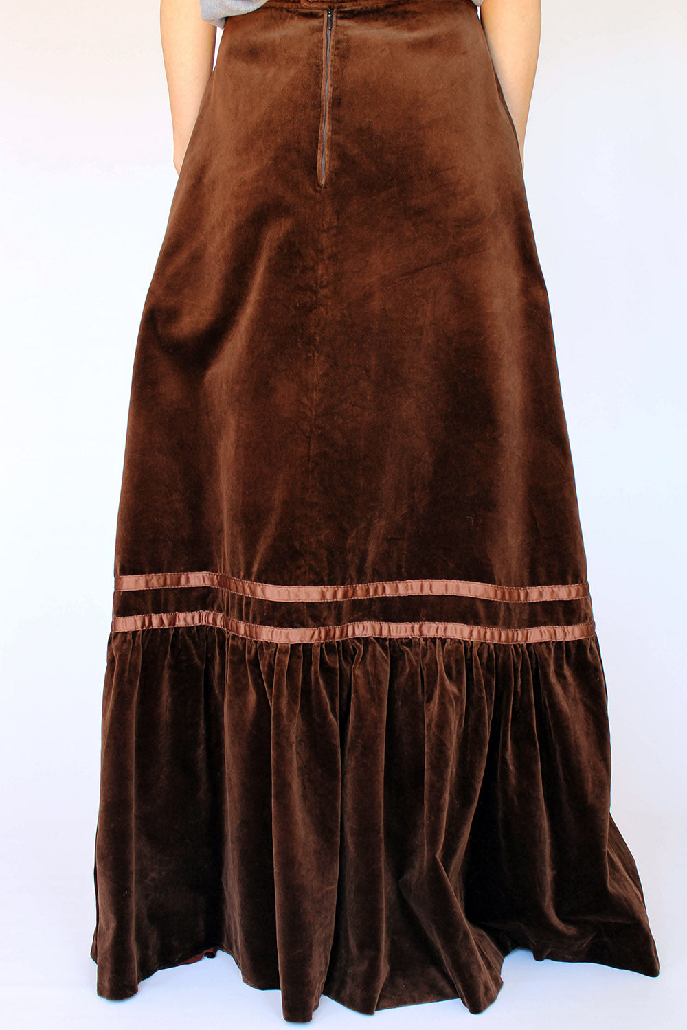Vintage Betty Barclay velvet maxi rok_3