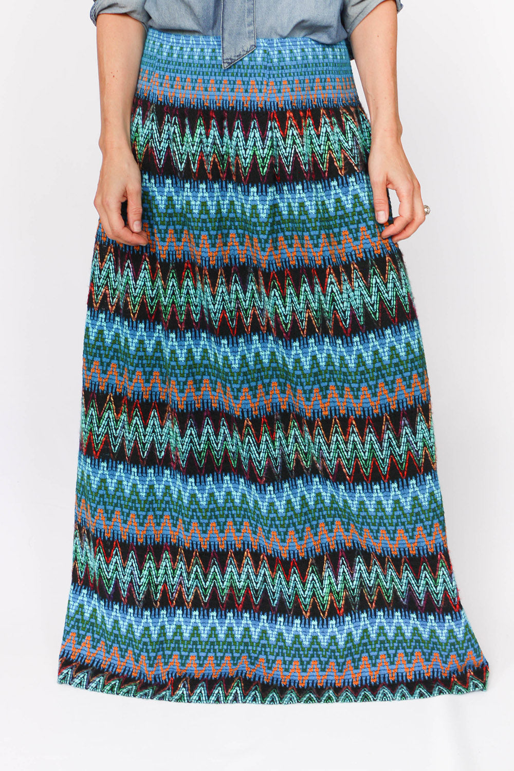 Vintage chevron maxi rok_1