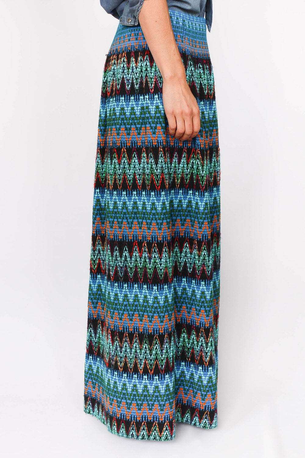 Vintage chevron maxi rok_2