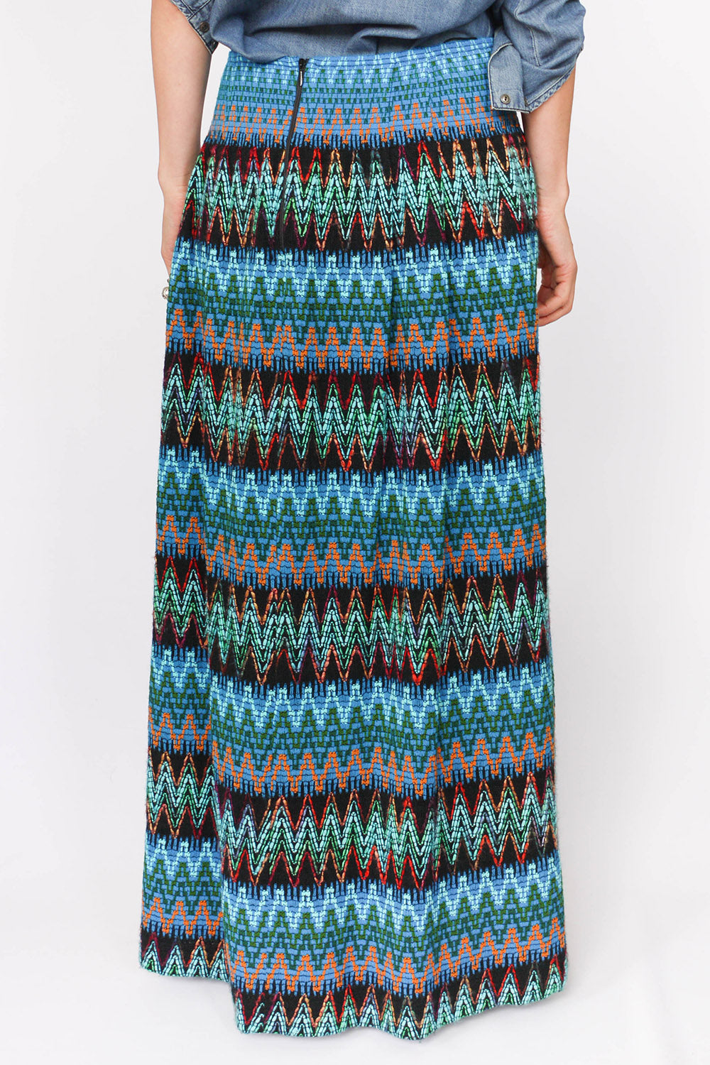 Vintage chevron maxi rok_3