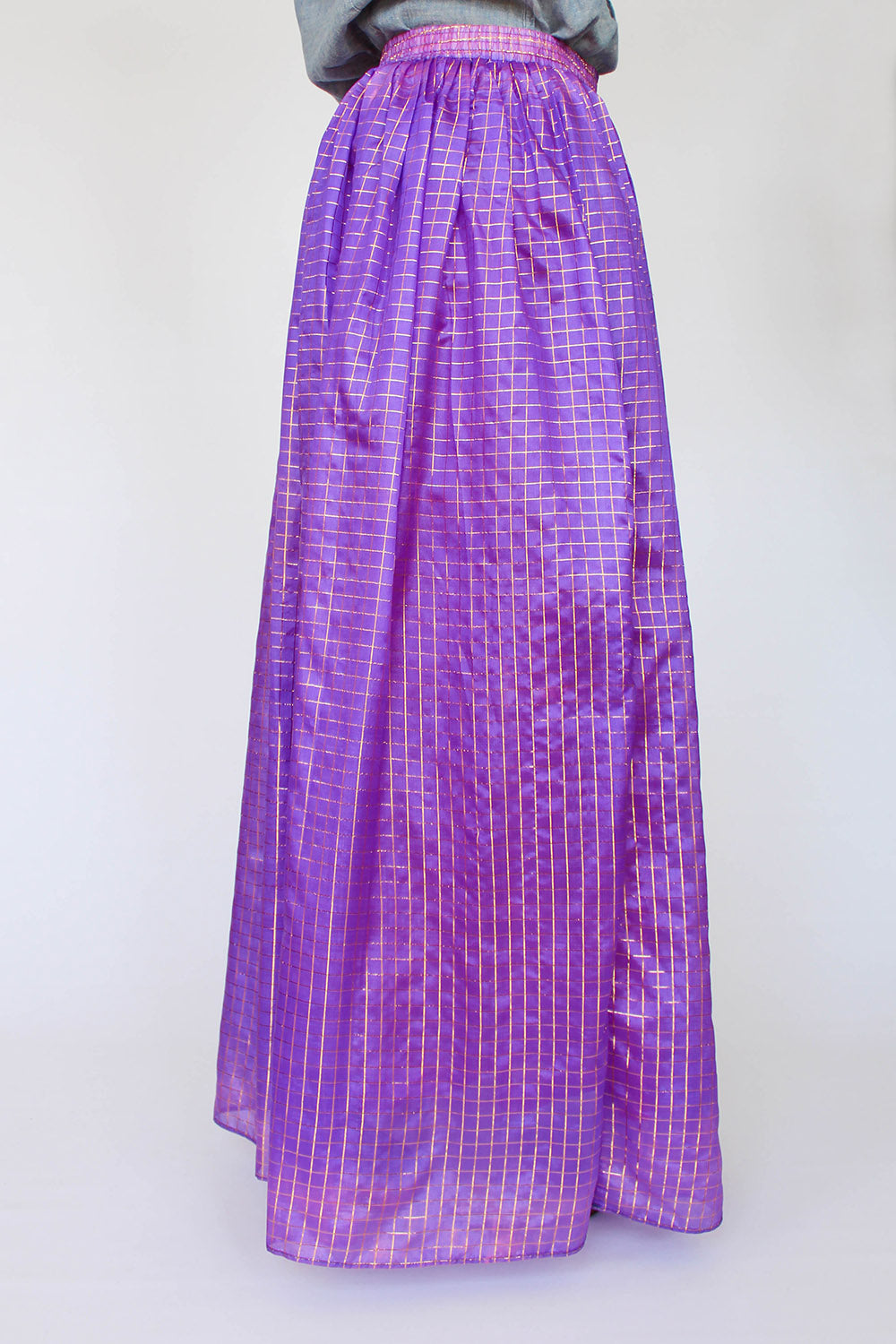 Vintage lurex maxi rok_2