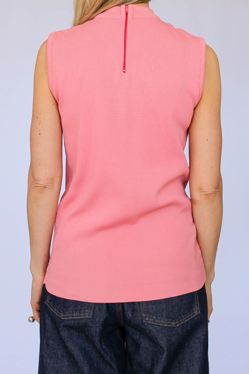 Vintage mouwloze top met col_3