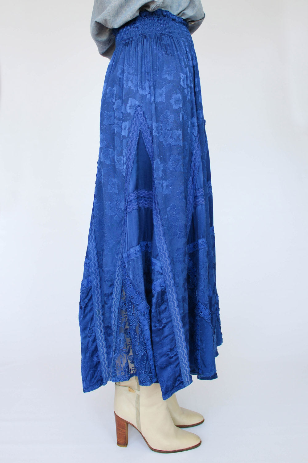 Vintage patchwork rok met kant_2