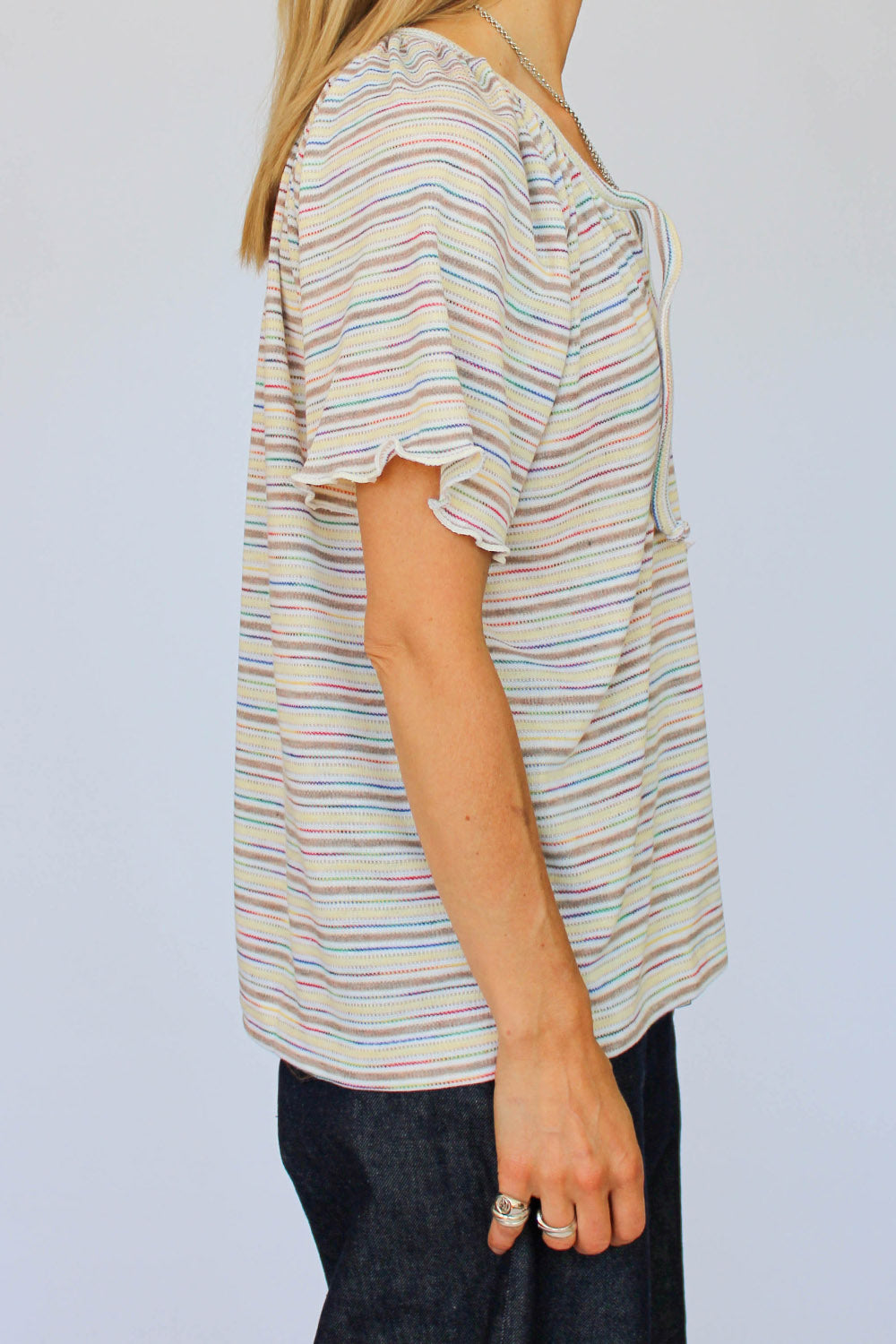 Vintage seventies gestreepte top_2