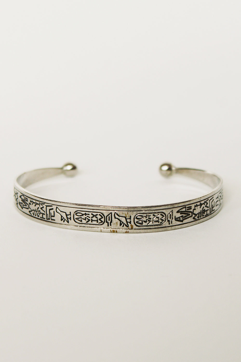 Vintage bewerkte metalen klemarmband
