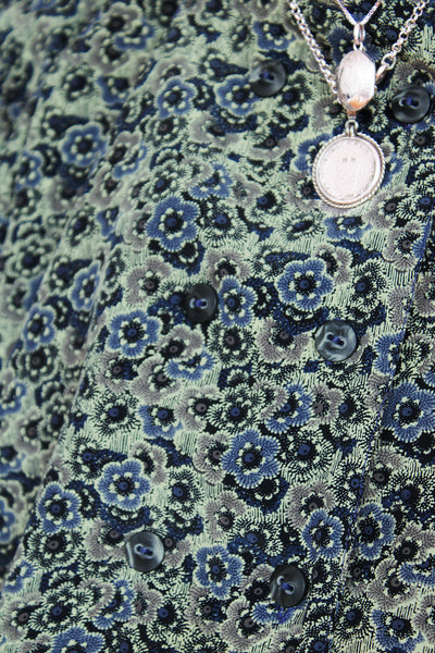 Vintage floral blouse met asymmetrische sluiting