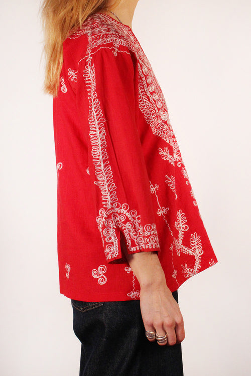 Vintage geborduurde hippie tuniek