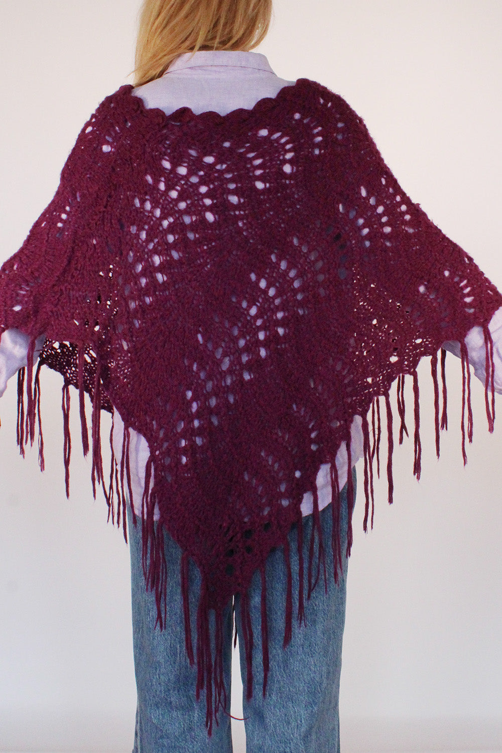 Vintage gehaakte poncho