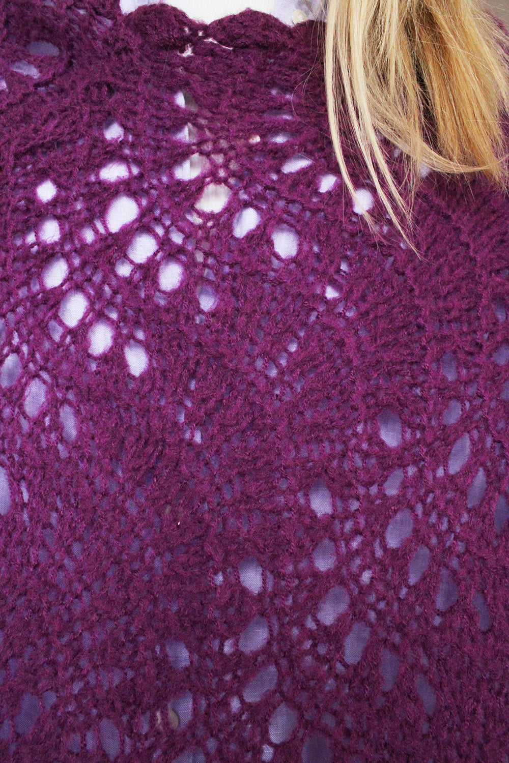 Vintage gehaakte poncho