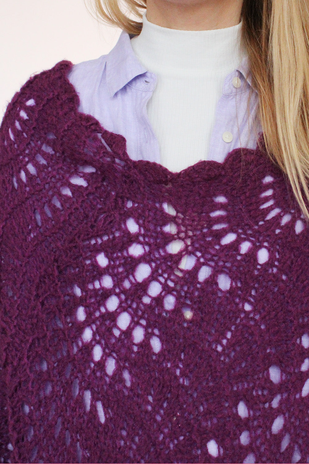 Vintage gehaakte poncho