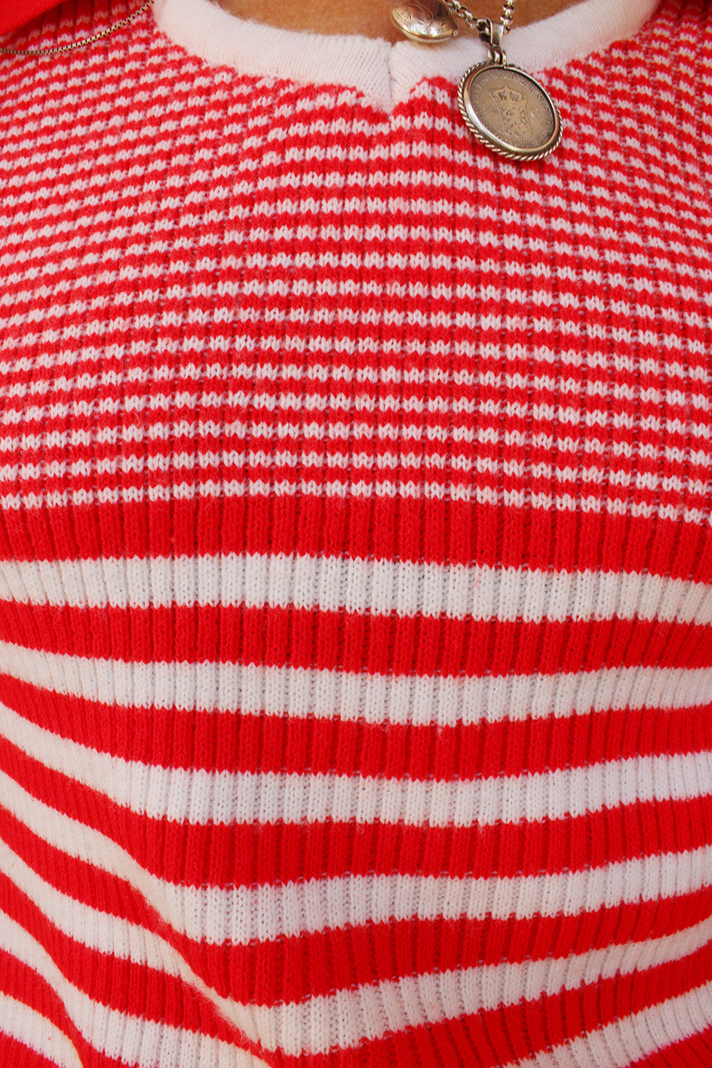 Vintage gestreepte 70s acryl top