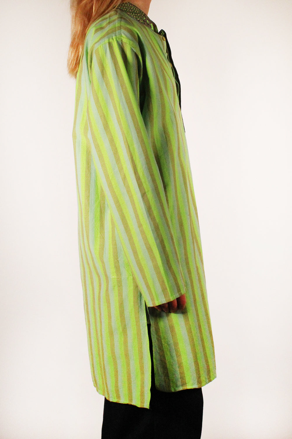 Vintage gestreepte kaftan tuniek